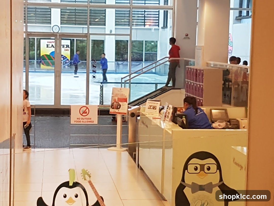 Reception Area with Penguin Decals