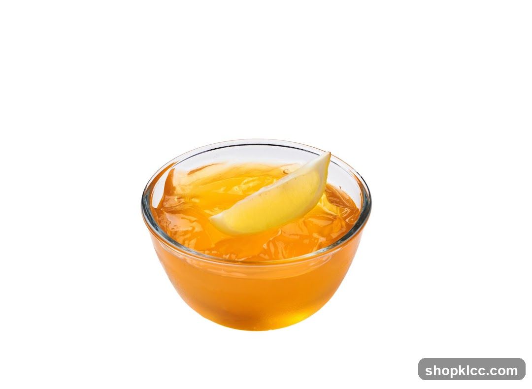 Orange Jelly with Lemon Slice