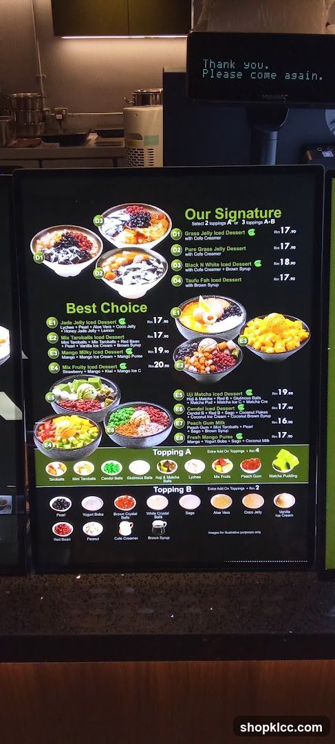 Dessert Menu