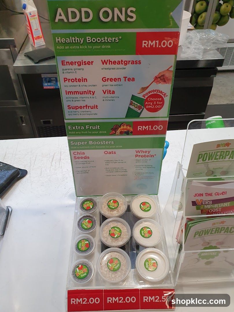 Add Ons Menu