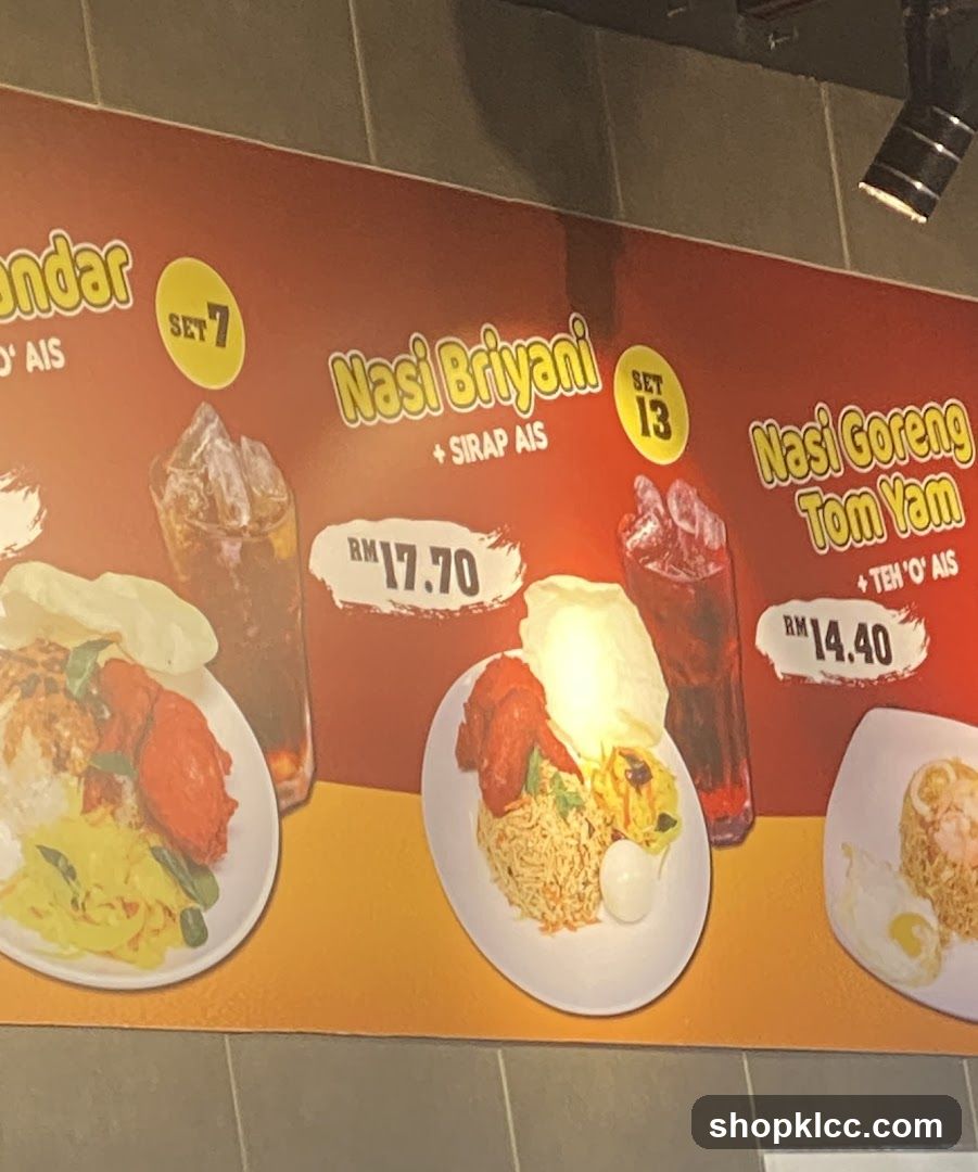 Food Menu Display Board