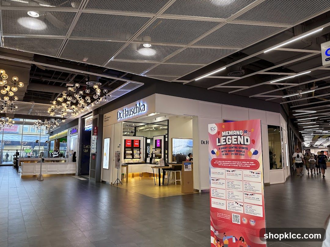 Shopping Mall Interior with Dr. Hauschka Store
