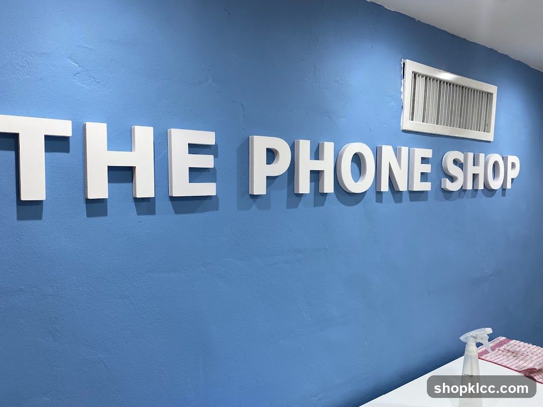 The Phone Shop Interior Wall Signage