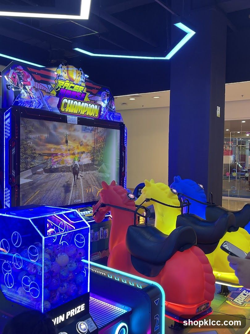 Arcade Game Area with Horse Rides and Prize Machine