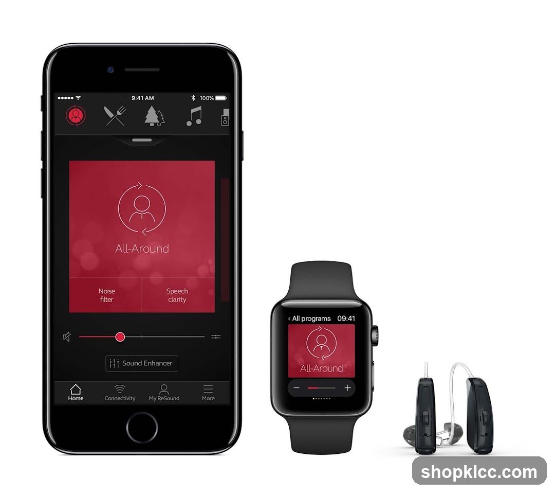 Smart Hearing Device App Interface