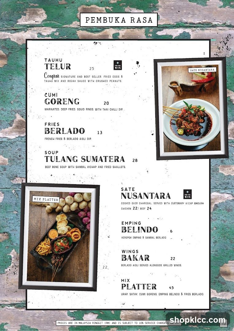 Pembuka Rasa Menu