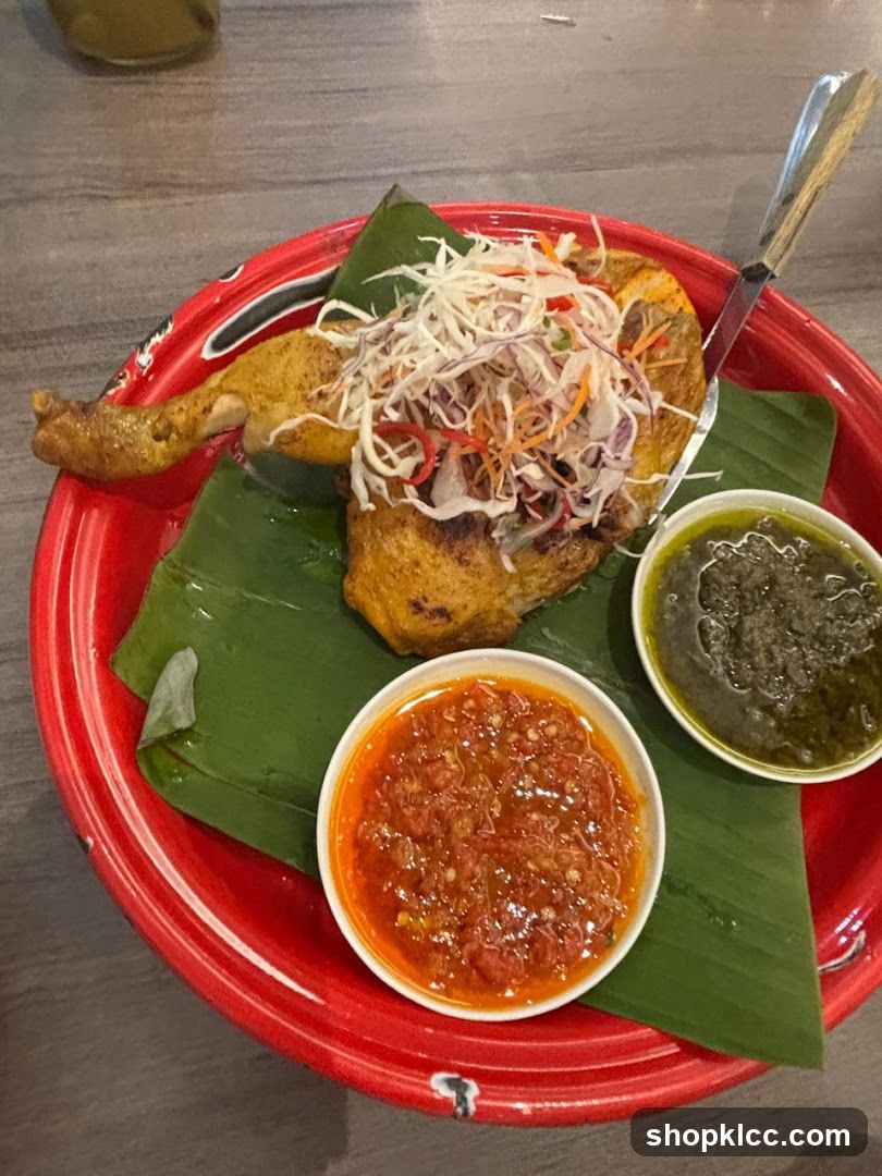 Grilled Chicken with Coleslaw and Sauces