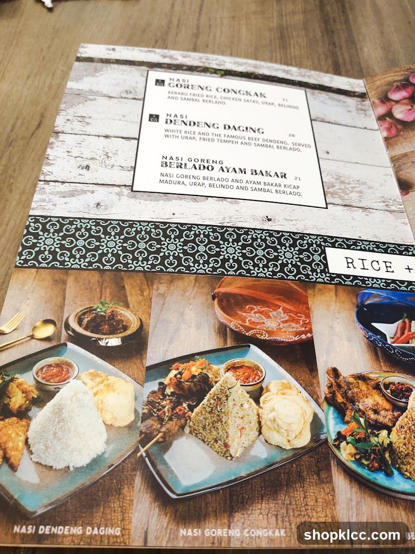 Indonesian Food Menu Display