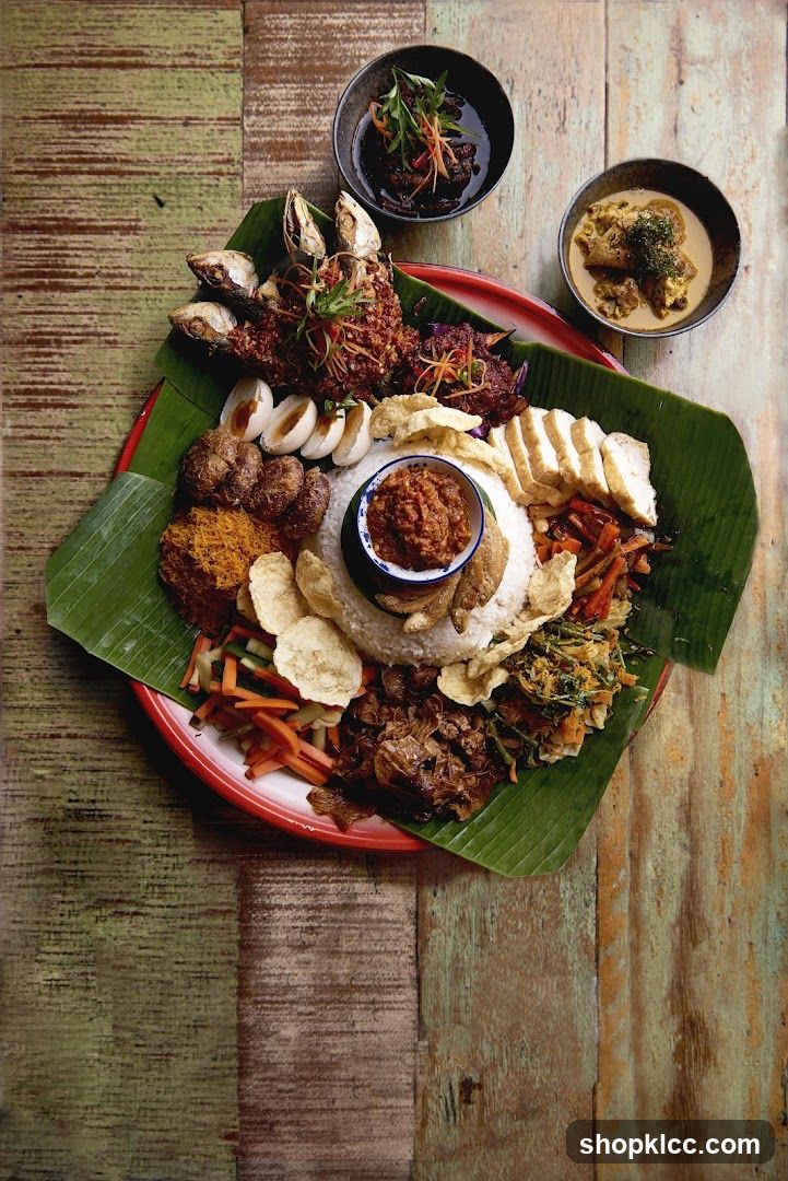 Traditional Indonesian Meal Platter