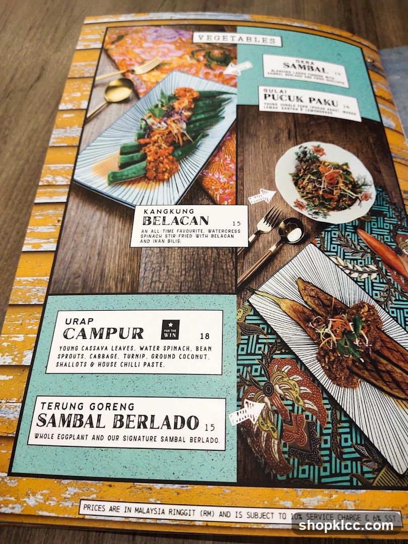Malaysian Food Menu Page