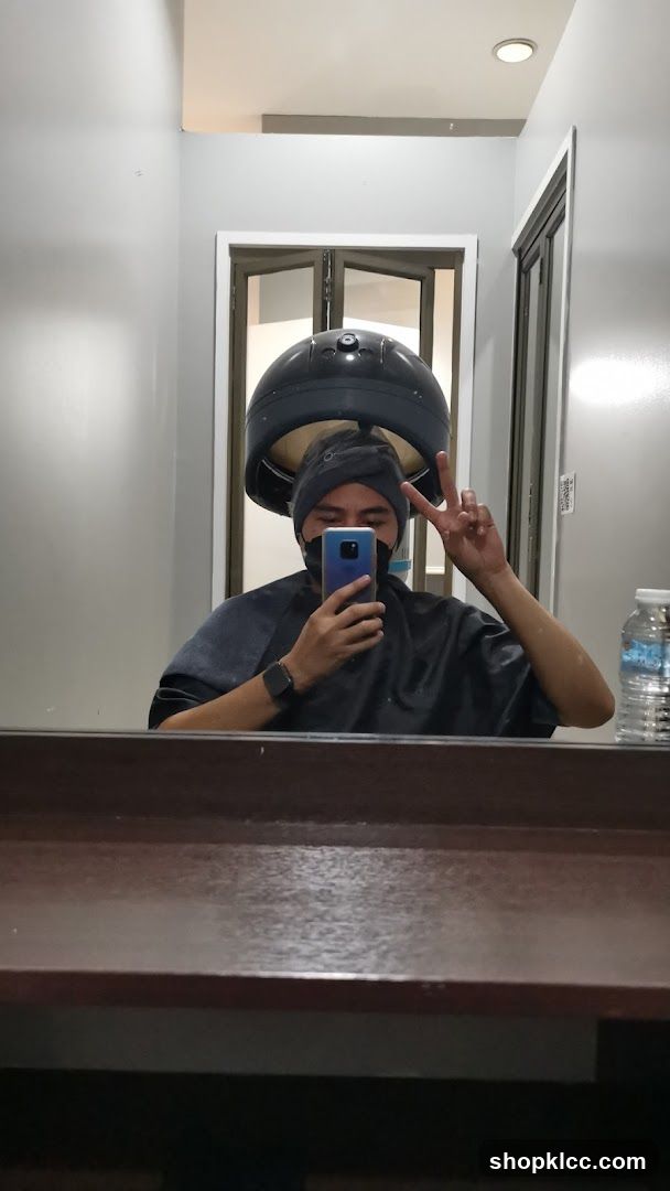 Hair Salon Interior Mirror Selfie