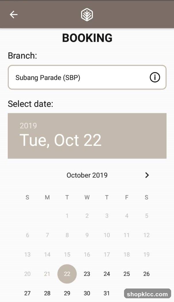 Booking App Interface