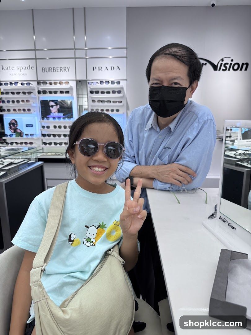 Customer Trying on Sunglasses