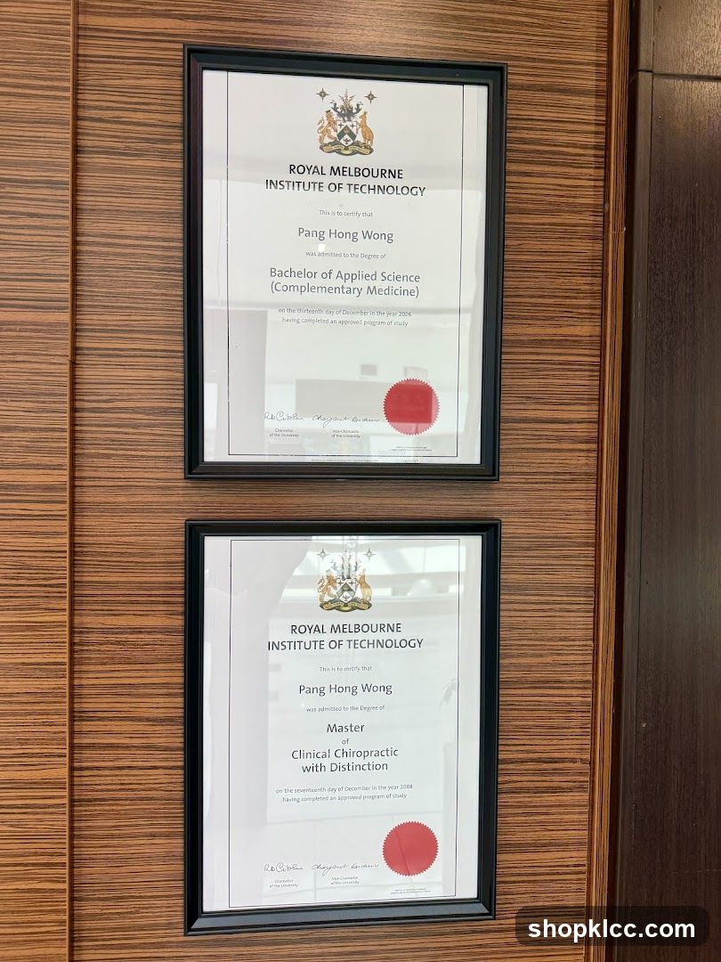 Academic Certificates Display