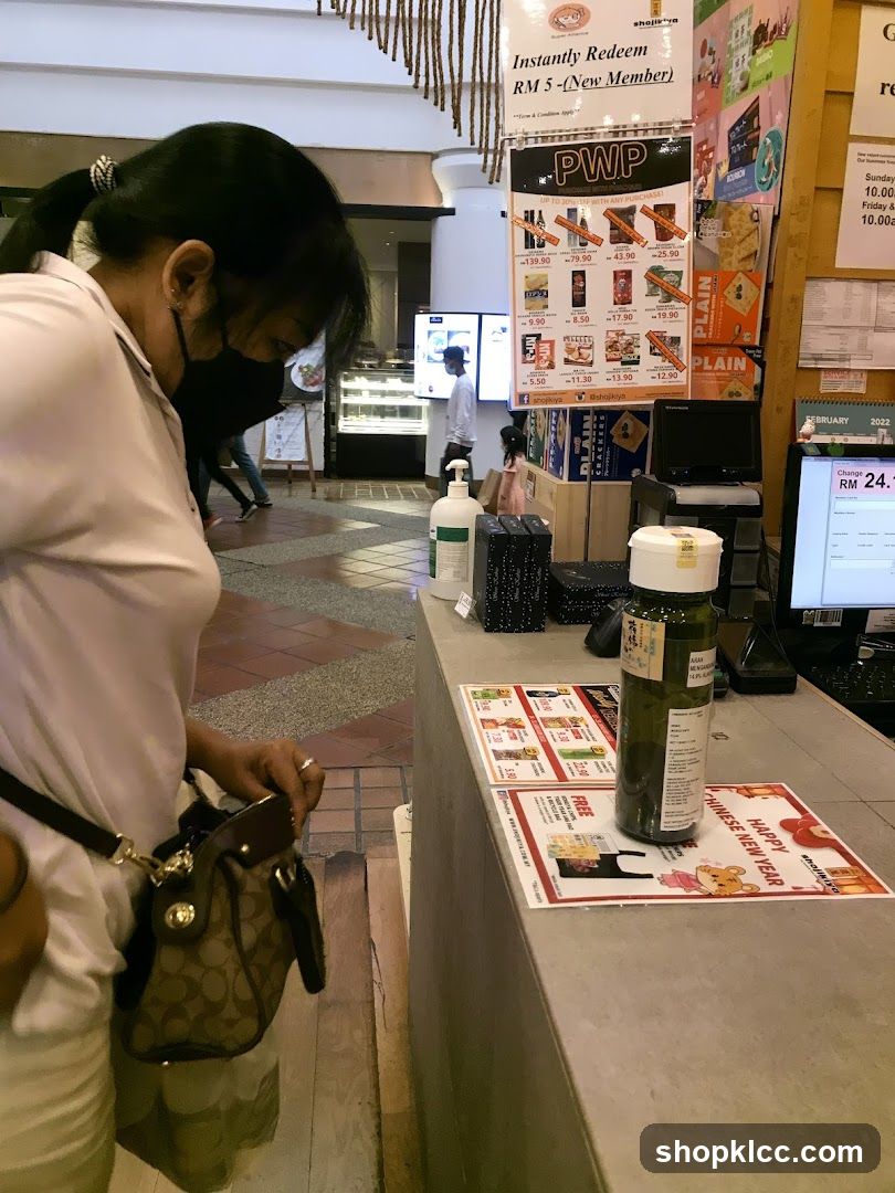 Customer at Checkout Counter