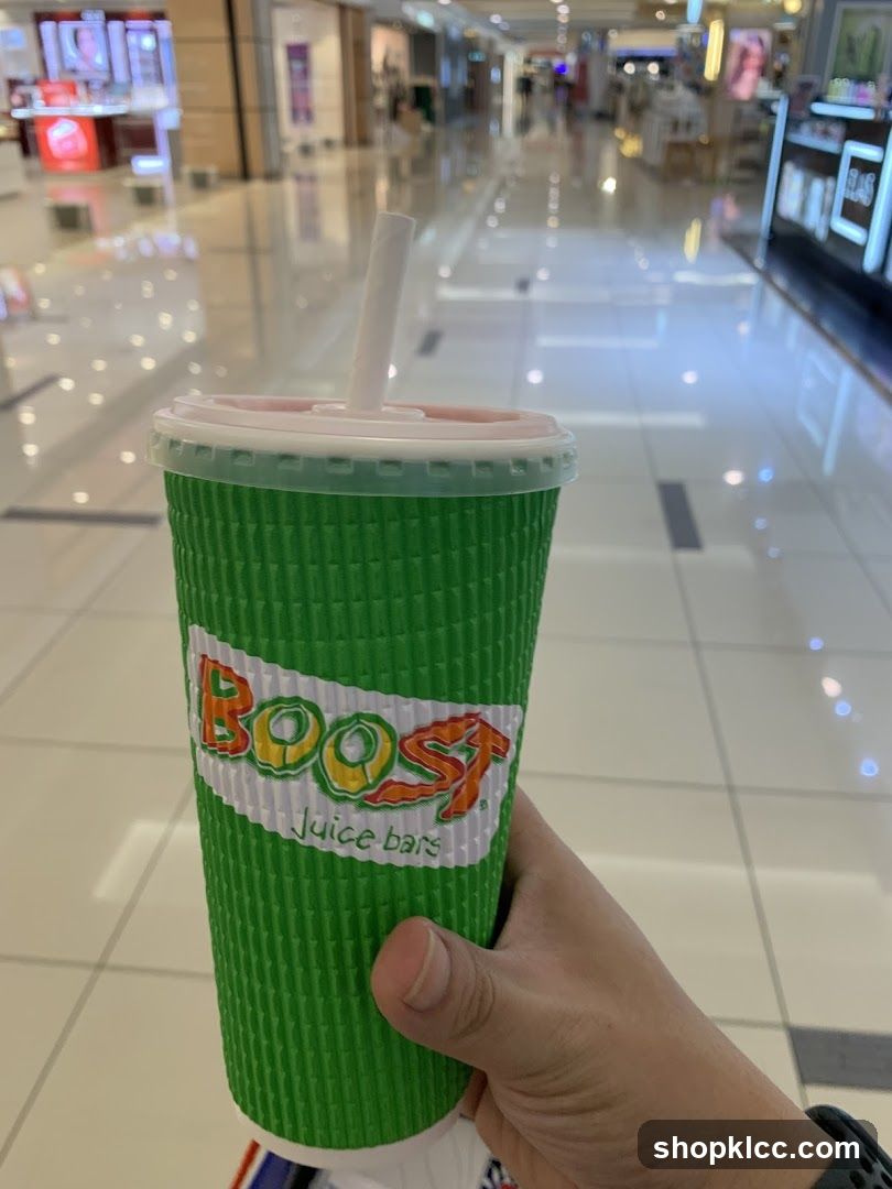 Boost Juice Bar Cup in Mall