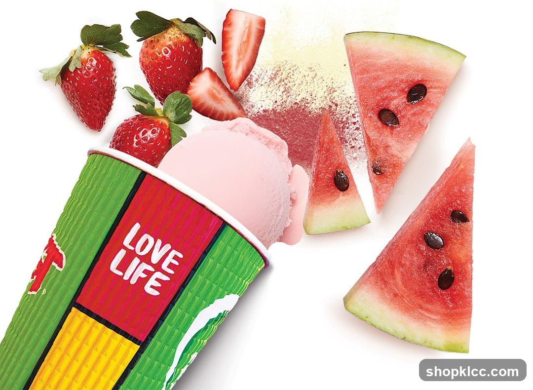 Watermelon and Strawberry Ice Cream