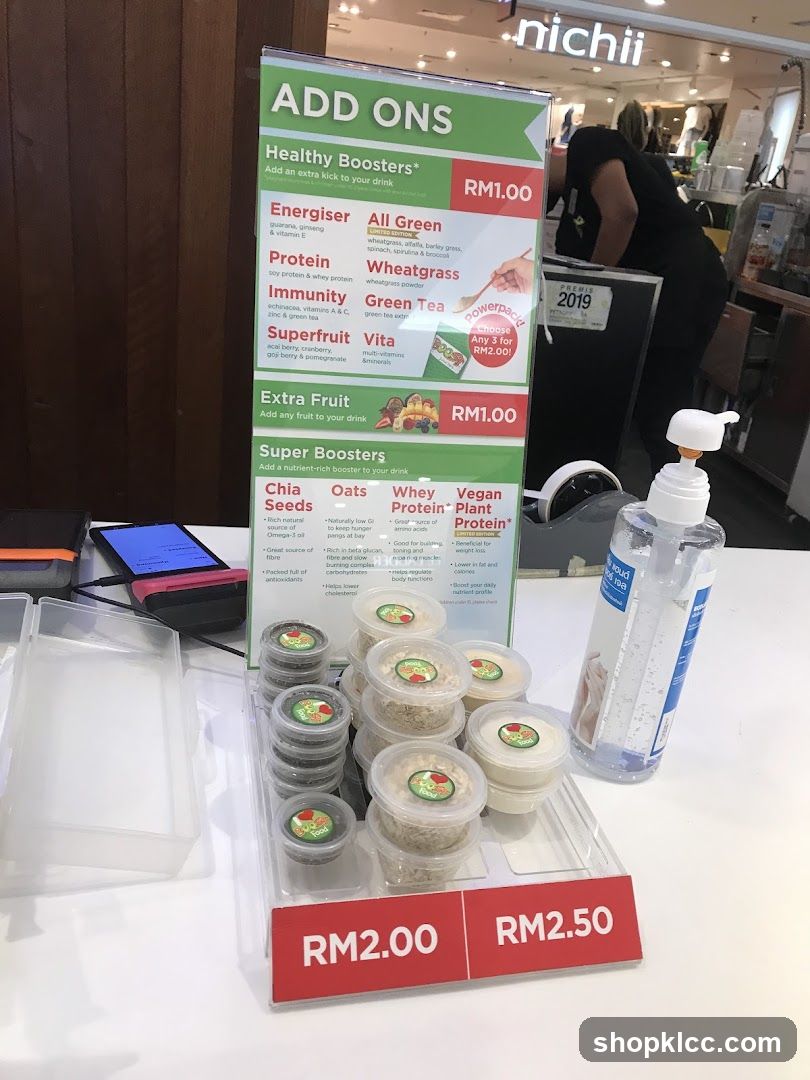 Add-ons Menu Display