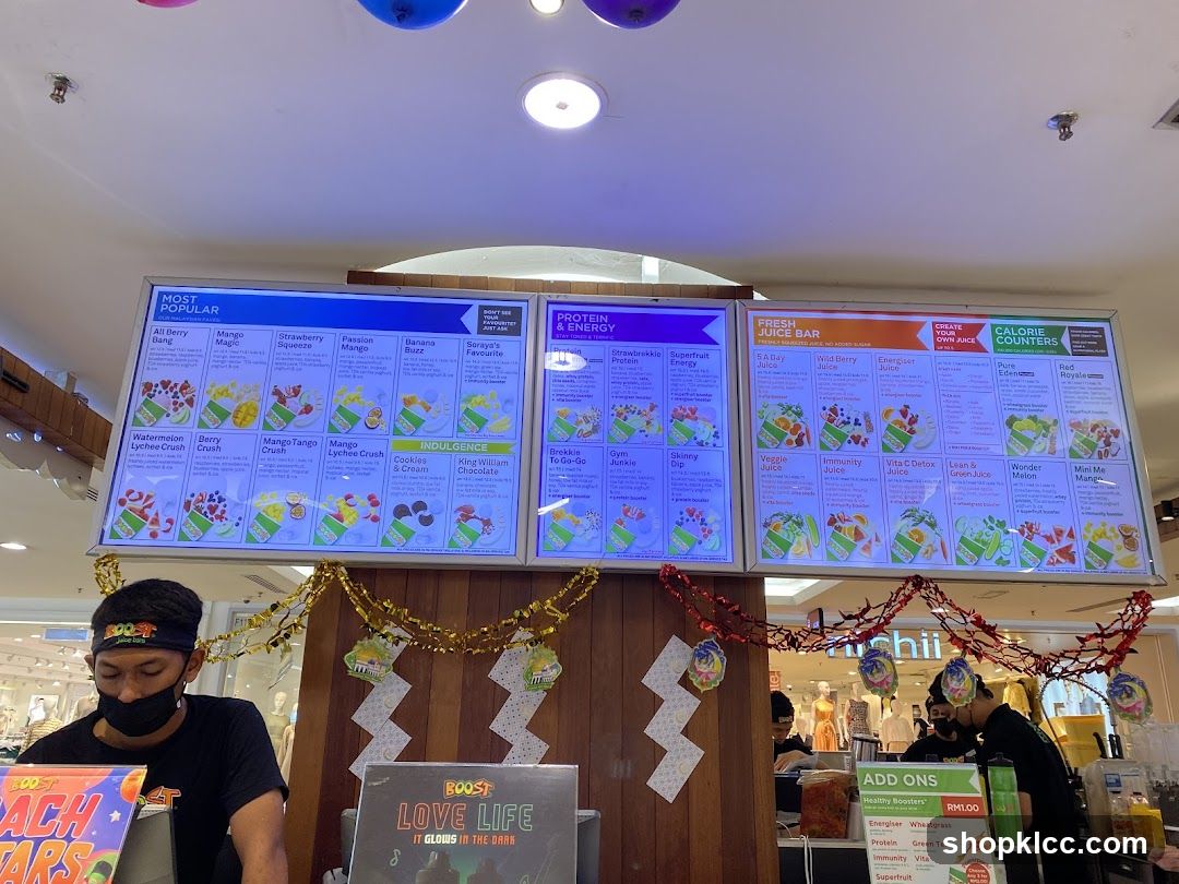Juice Bar Menu Display
