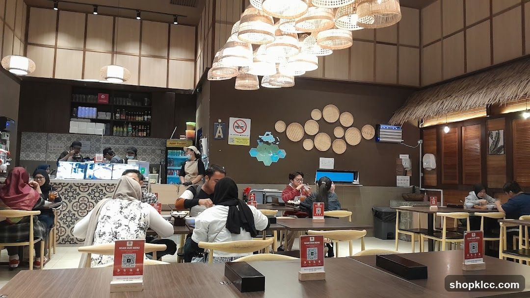 Restaurant Interior with Diners
