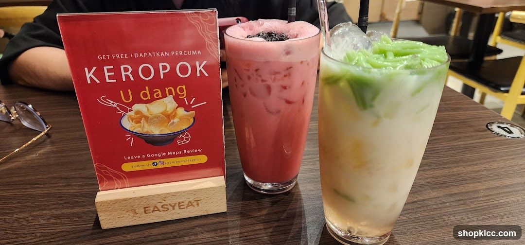 Promotional Sign and Drinks