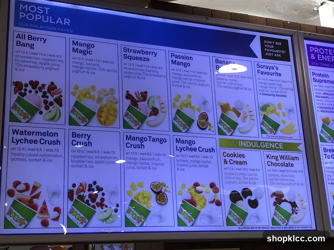 Most Popular Malaysian Faves Menu Board