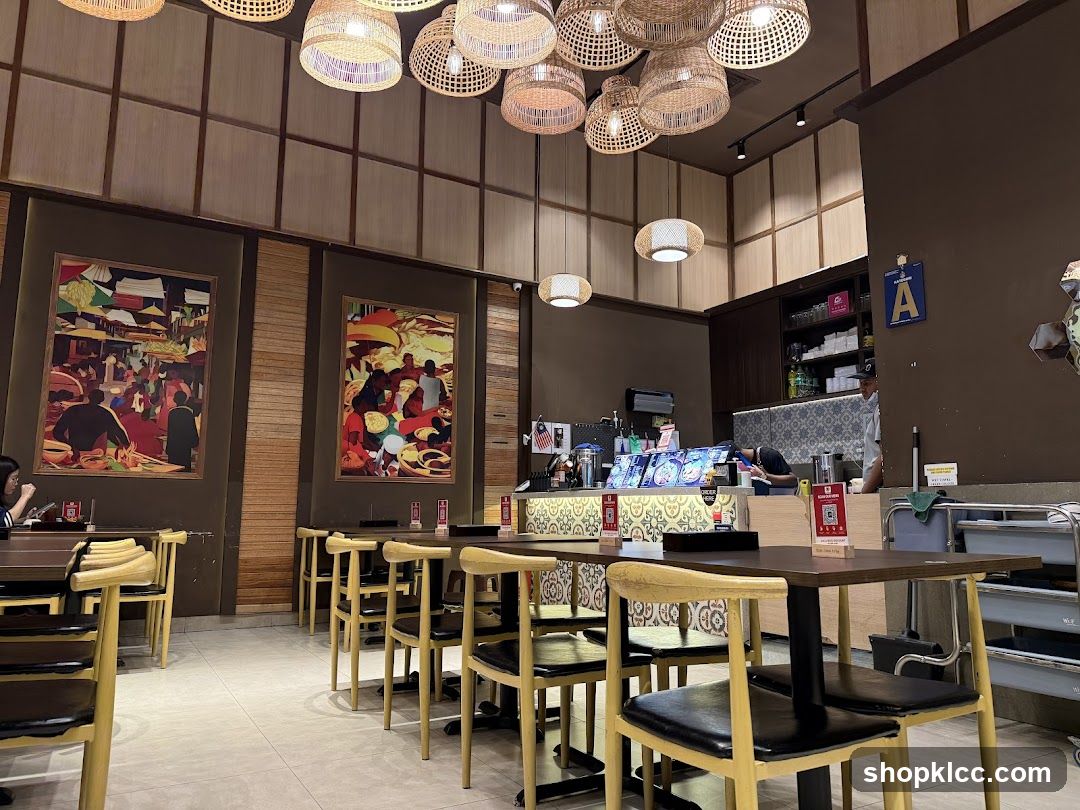 Restaurant Interior with Artwork and Seating