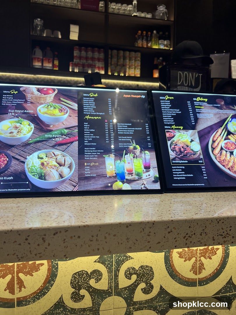 Restaurant Menu Displays