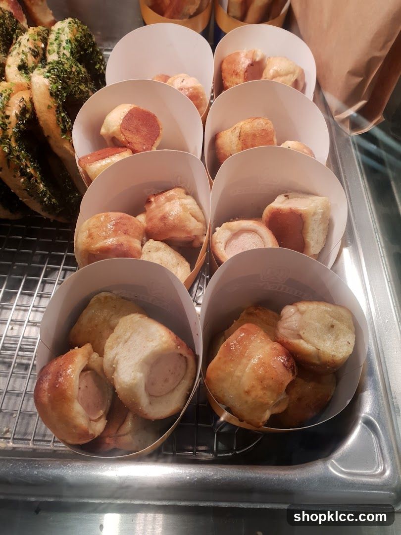 Baked Sausage Rolls Display