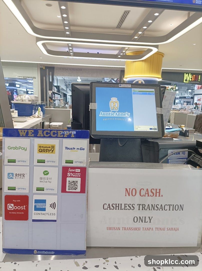 Auntie Anne's Cashless Payment Display