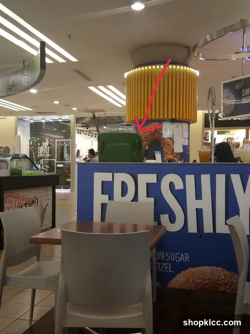 Food Court Interior with Freshly Signage