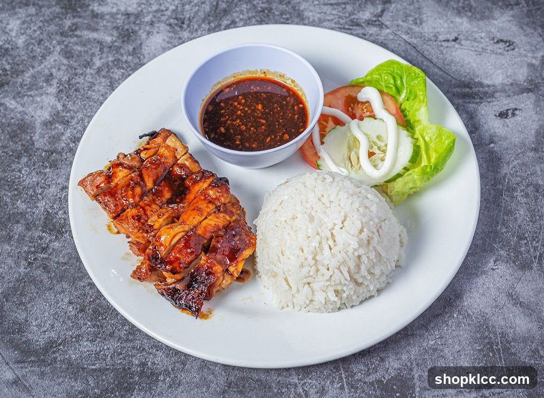 Grilled Chicken with Rice and Salad