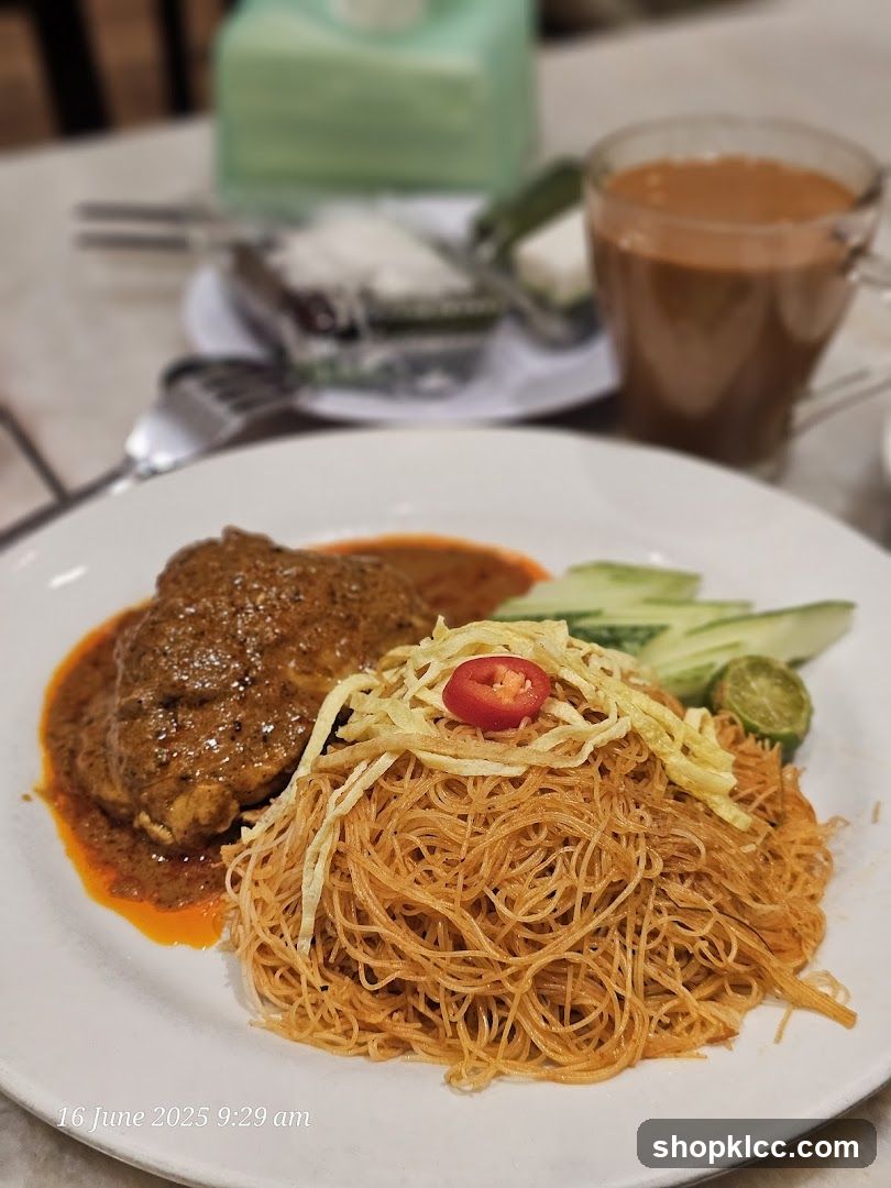 Nasi Lemak with Fried Noodles