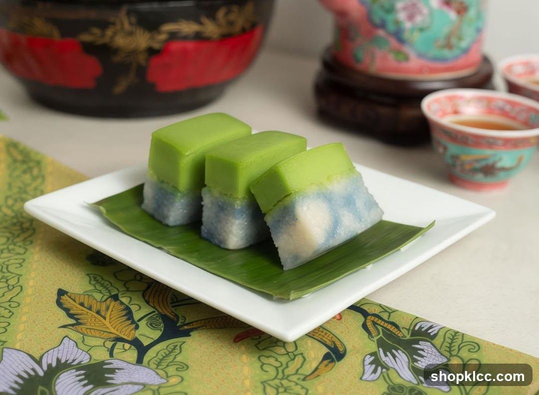 Green Layered Dessert on Plate