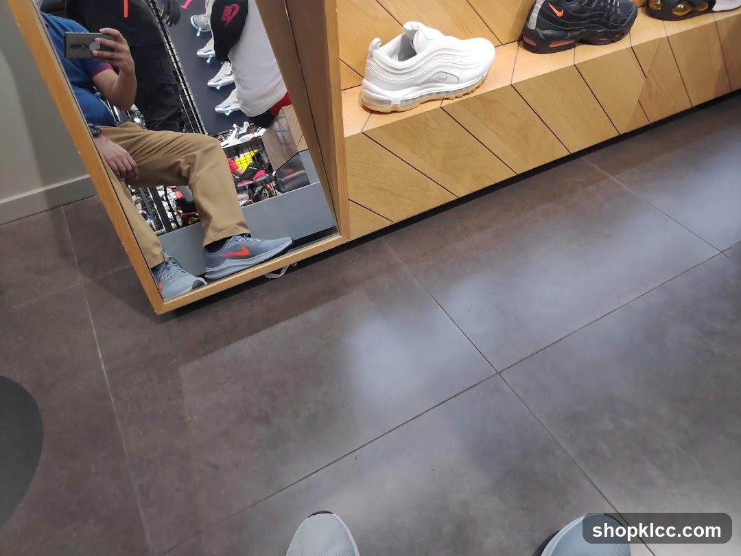 Shoe Store Interior Reflection