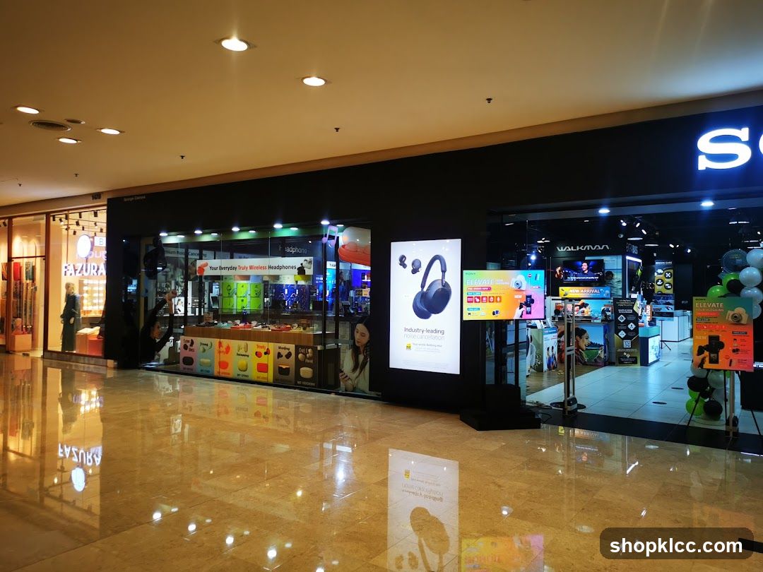 Shopping Mall Interior with Storefronts