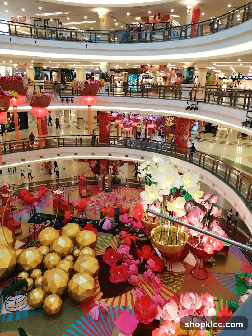Mall Interior with Decorations