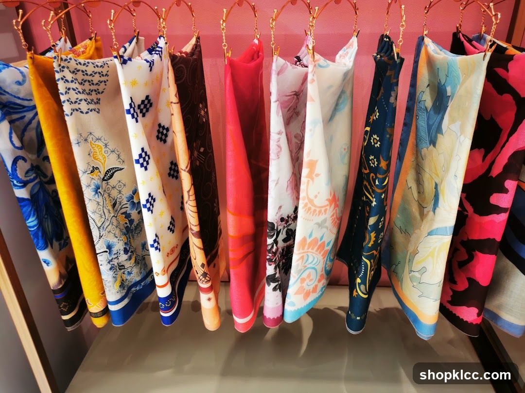Silk Scarves Display
