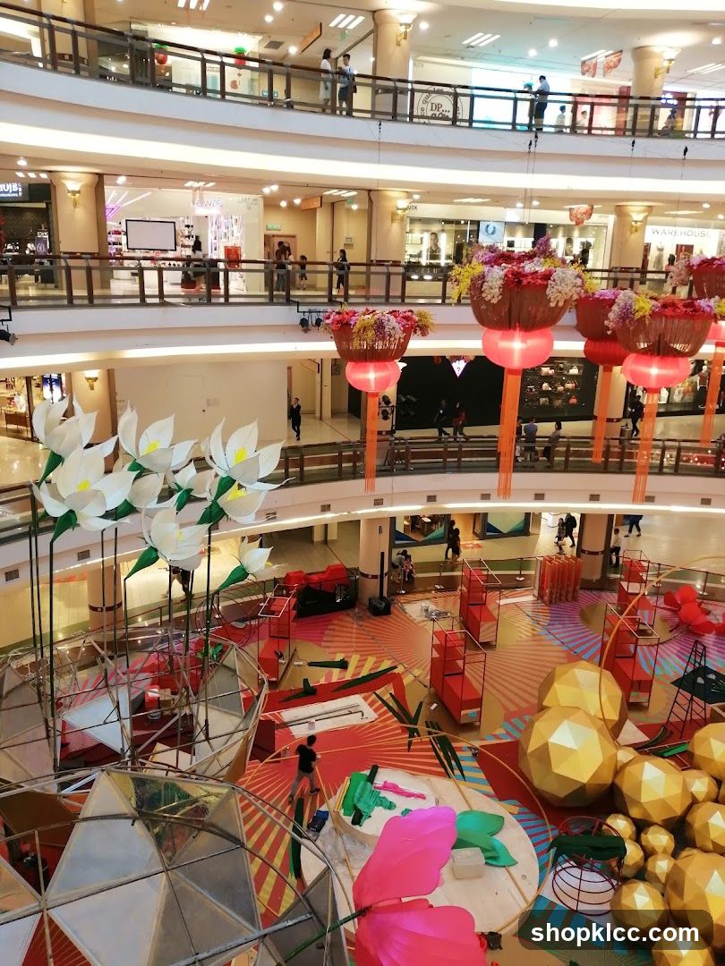 Mall Interior with Decorations