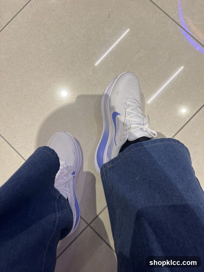 Nike Shoes on Tiled Floor