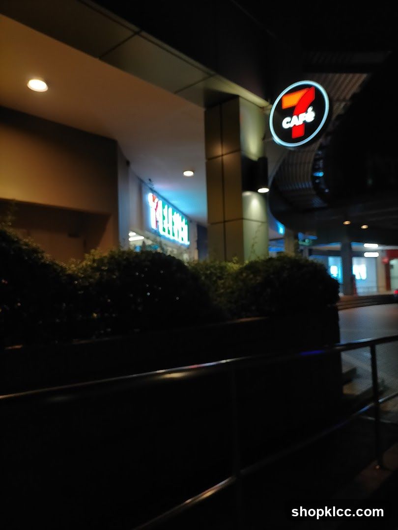 7-Eleven Cafe Exterior Night View