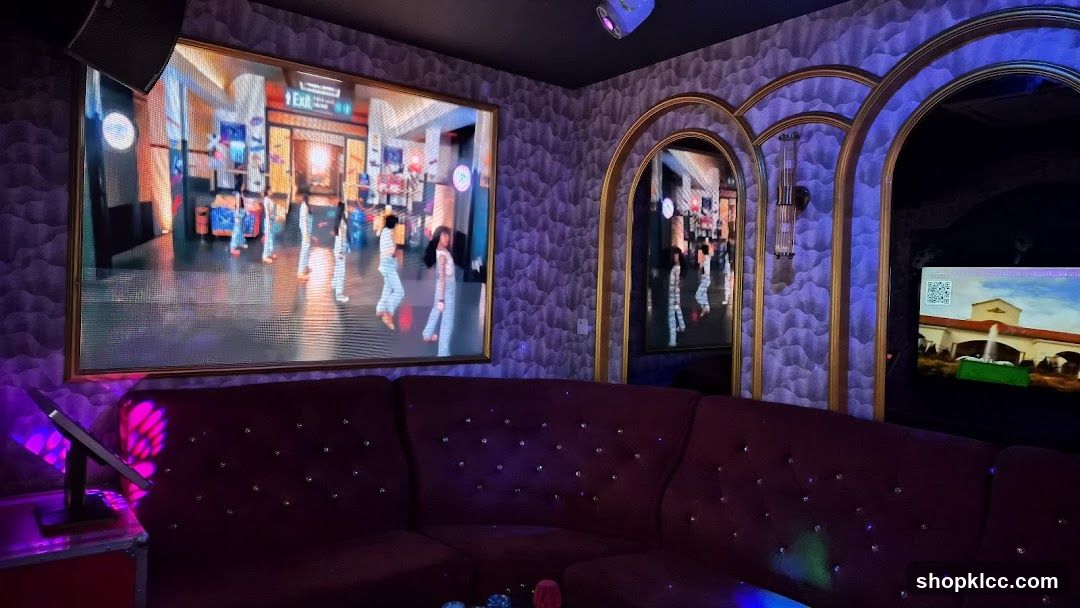 Karaoke Room Interior with Screens