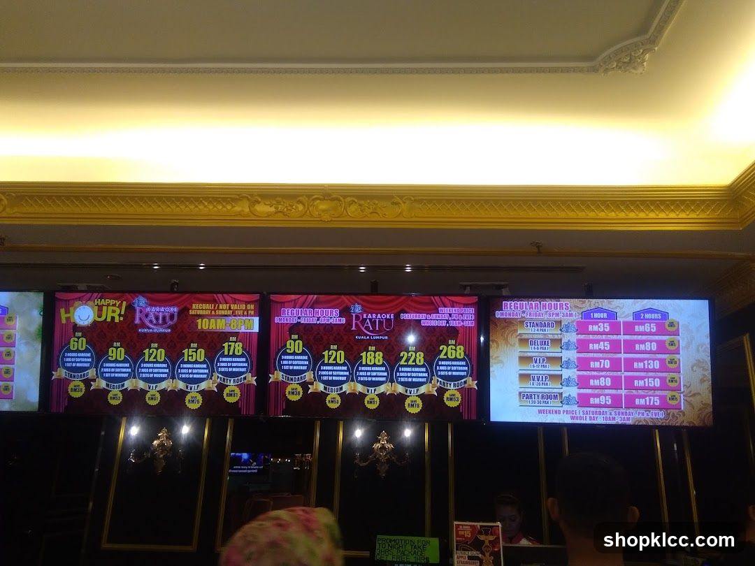 Karaoke Room Price Board Display
