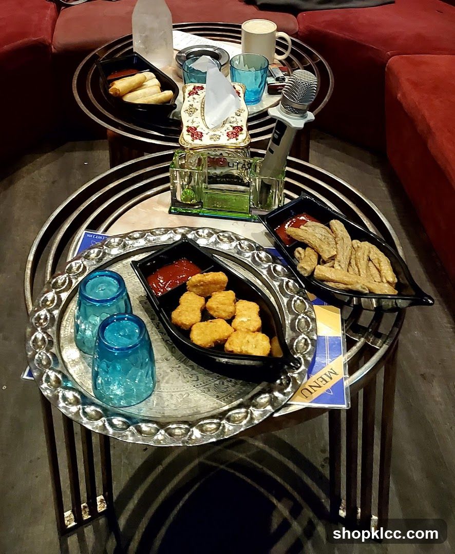 Food and Drink Setup in a Lounge