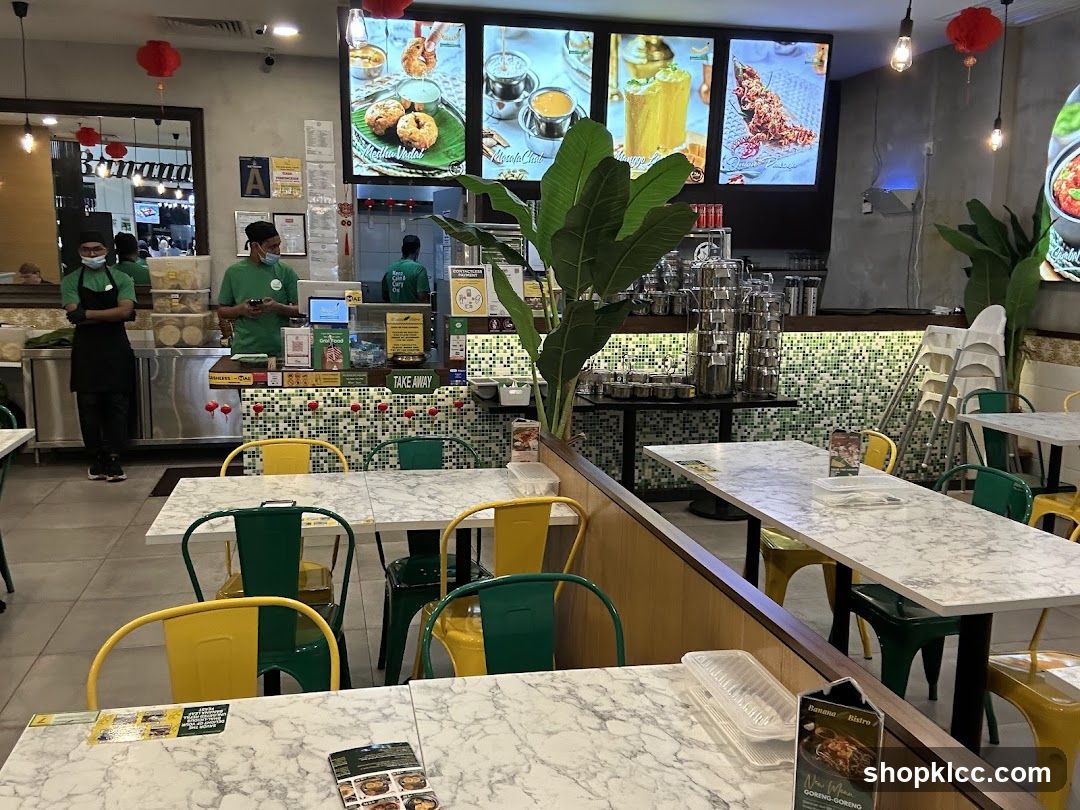 Restaurant Interior with Staff and Seating