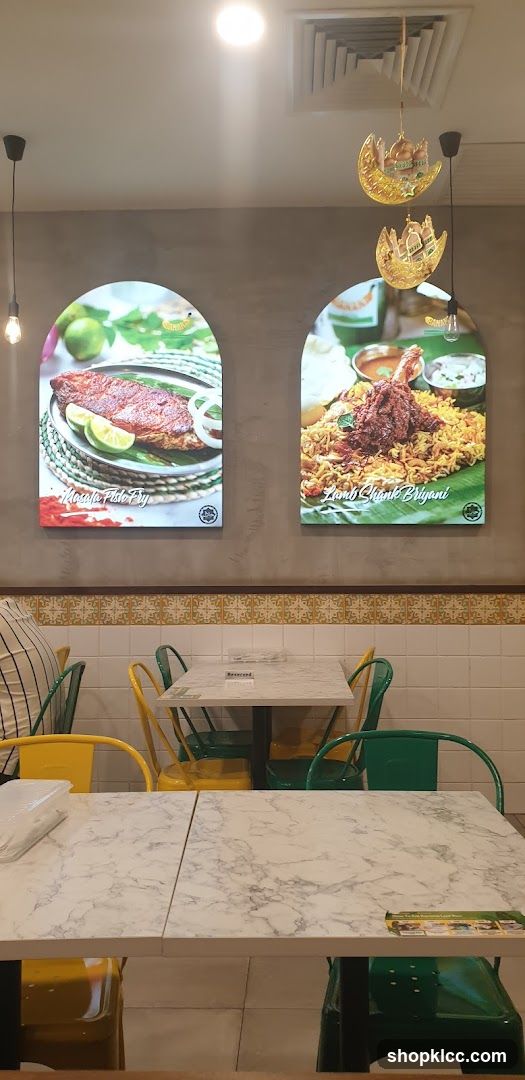 Restaurant Interior with Food Displays