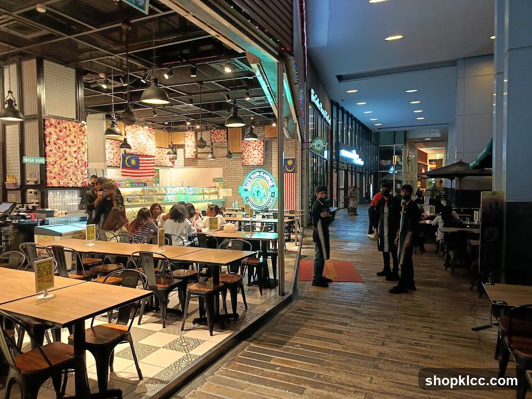 Restaurant Interior with Diners and Staff