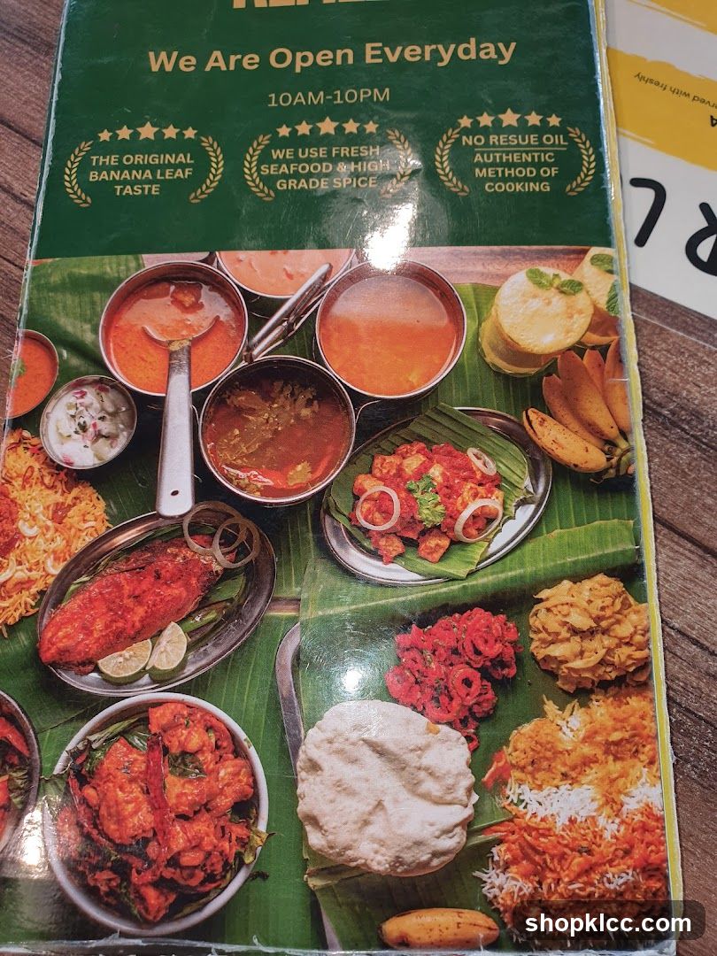 Restaurant Menu with Food Images