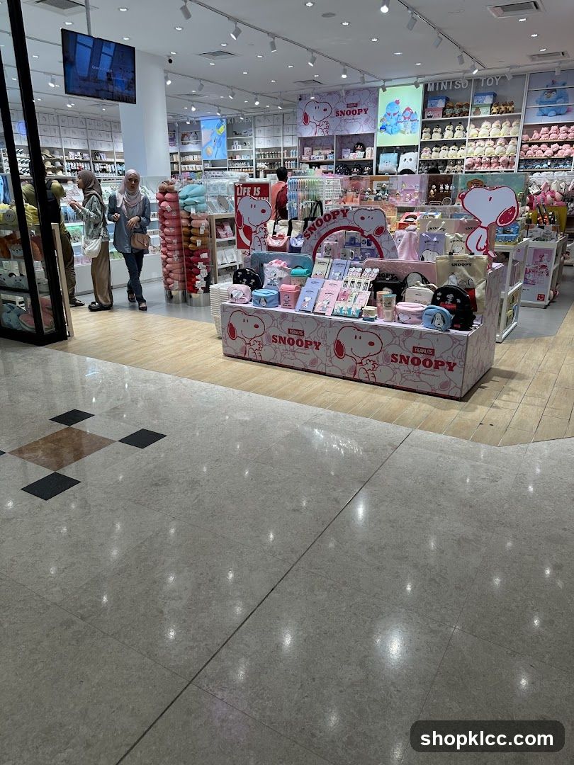 Snoopy Merchandise Display in Store