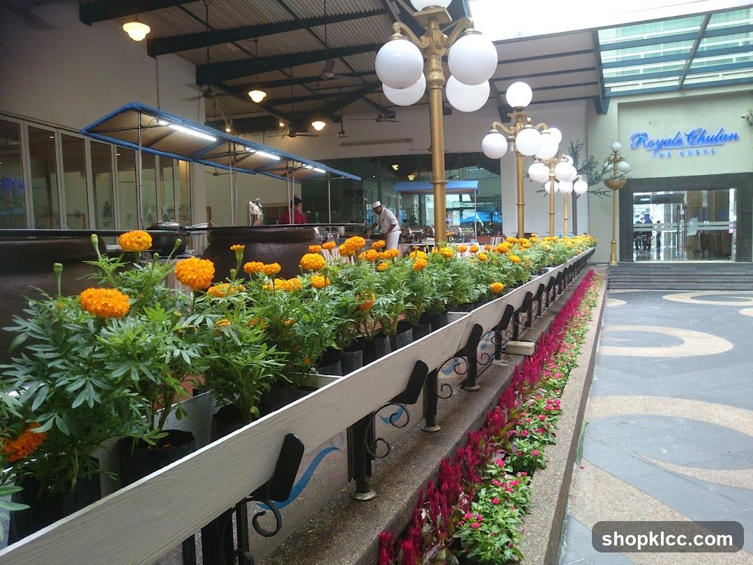 Flower display outside Royal Chulan Hotel